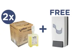 Voordeelbundel Celtex handzeep met gratis zeepdispenser Megamini Forma
