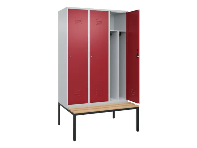 locker voor scheiding van kleding,HxBxD 2120x1200x815mm,3vak