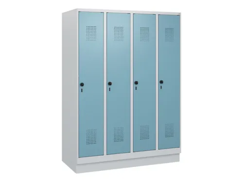 schoollocker,HxBxD 1630x1200x500mm,4vak,vak B 300mm,draaigrendel