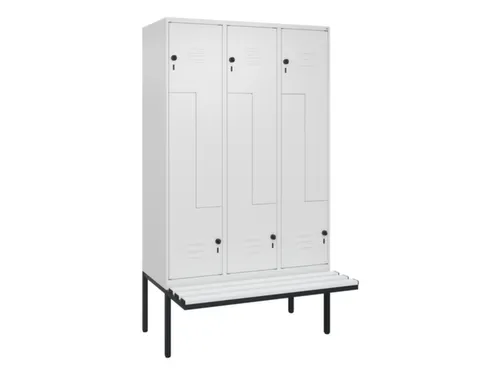 Z-garderobekast,HxBxD 2120x1200x815mm,6vak,vak B 400mm,draaigrendel