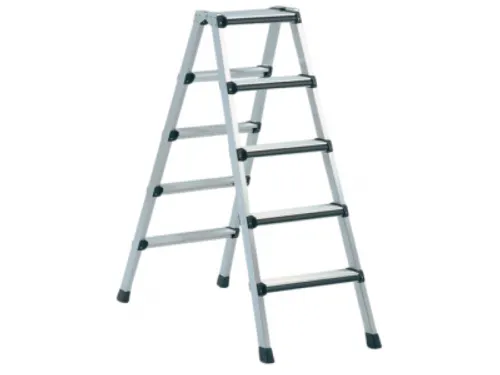 trapladder,NL,beide zijden,2x5treden,m. bekleding,balk L 1,38m