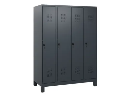schoollocker,HxBxD 1630x1200x500mm,4vak,vak B 300mm,draaigrendel