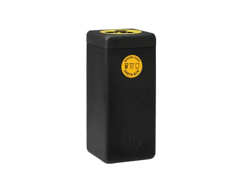 Afvalbak met bekerinzet 60 liter EarthBin Geel Zwart