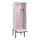 locker met bank,voor scheiding van kleding,HxBxD 2120x600x815mm,2vak
