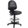 Werkplaatsstoel 590-840mmx460x440mm Kunstleer Zwart Voetring Glijders