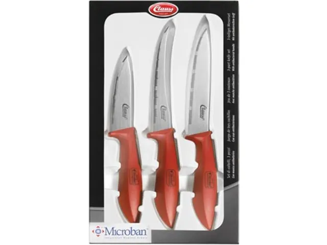 Clauss Keukenmessenset Rood Doos 3 Stuks