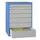 ladekast HxBxD 1000x715x600mm 7laden slot RAL7035 front RAL5010