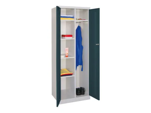kleding-/wasgoedkast,HxBxD 1800x600x500mm,RAL7035,front RAL7016