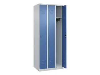 locker,HxBxD 1850x750x500mm,3vak,vak B 250mm,cil.-slot,staand op vloer - 2
