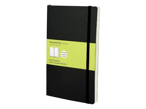 Notitieboek Moleskine large 130x210mm blanco soft cover zwart