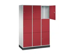 grootvolume-lockersysteem,RAL 7035/RAL 3003,HxBxD 1950x1220x500mm