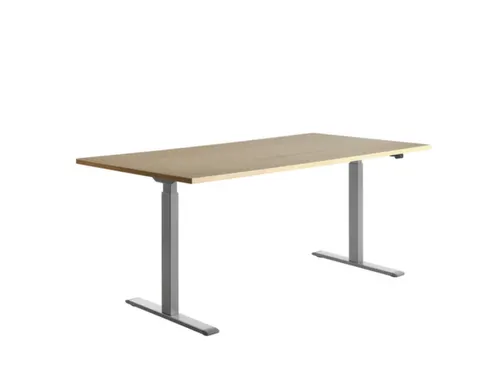 Elektrisch ihv bureau,HxBxD 700-1200x1800x800mm,blad esdoorn
