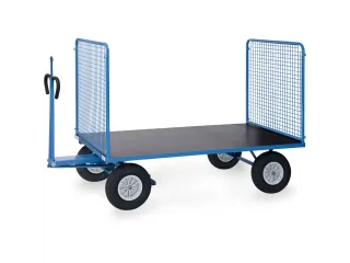 Handtrekwagen 6446PZ 750kg 1935x995mm draadgaas polyurethaan trekoog - 3