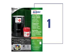 Etiket Avery B4775-50 210x297mm polyethyleen wit 50 stuks