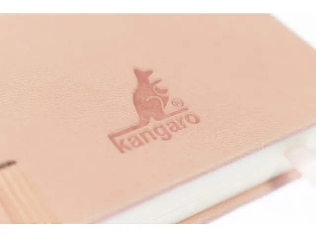 Schetsboek Kangaro A6 oud roze PU hardcover 80 blad 140 grams roomwit