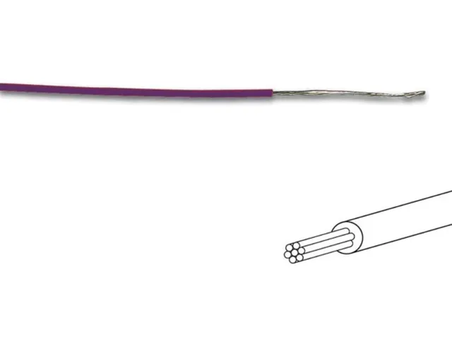 Montagedraad - ø 1.4mm - 0.2mm² - Meeraderig - Violet