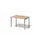 bureau HxBxD 740x1200x800mm blad esdoorn 4-voeten zilverkleurig