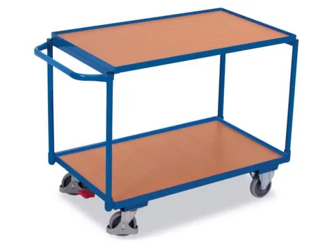 Tafelwagen 250kg 1000x600mm 2 Etages Houten Plaat Horizontale Beugel