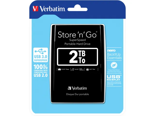 Store 'n' Go USB 3.0 Draagbare harde schijf 2TB zwart