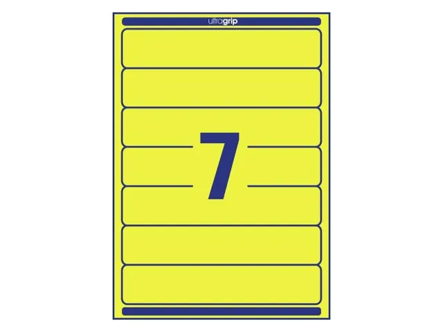 Rugetiket Avery Zweckform smal 38x192mm zelfklevend geel L4765-20