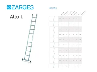 ladder,16,sporten,balk L 4,73m,licht metaal - 1