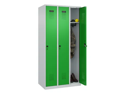 locker,HxBxD 1850x900x500mm,3vak,vak B 300mm,draaigrendel