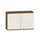 kantoorkast,HxBxD 770x1200x430mm,decor romp noten,decor front wit