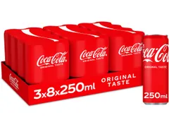 Coca-Cola Frisdrank sleek blik 25cl 24 stuks