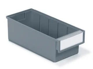 stellingbak,HxBxD 100x132x300mm,PP,grijs - 1