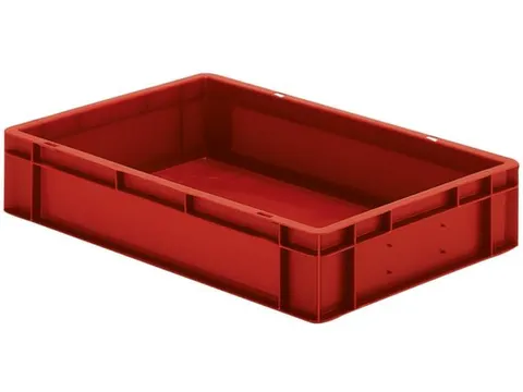 Euronorm-stapelbak 22l 120x600x400mm Wanden/bodem Gesloten Rood