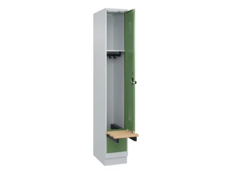 locker met bank,HxBxD 1950x300x815mm,1vak,vak B 300mm,draaigrendel
