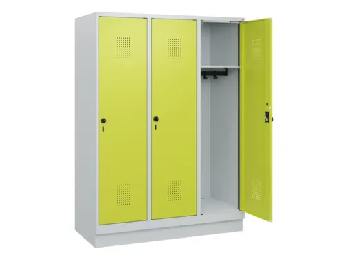 schoollocker,HxBxD 1630x1200x500mm,3vak,vak B 400mm,draaigrendel