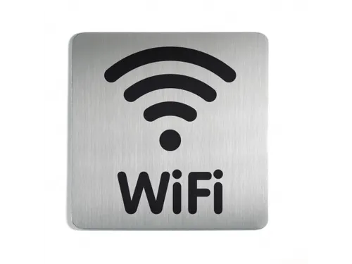 Pictogram Metaal Zilver Wifi 150x150mm