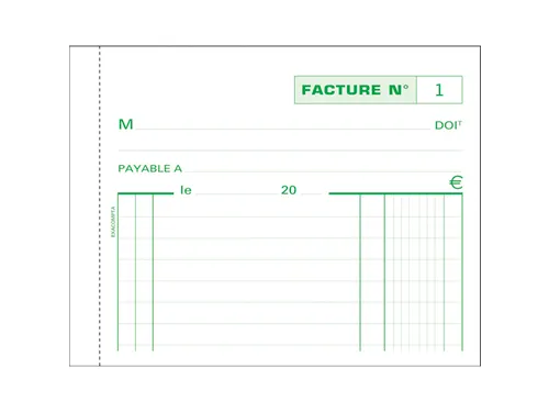 Manifold Factuur 10, 5x13,5cm 50 dupli