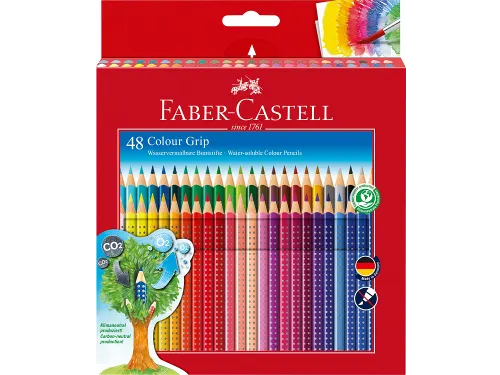 Kleurpotlood Faber-Castell Grip 48 stuks + gratis A3 Kangaro schetsboe