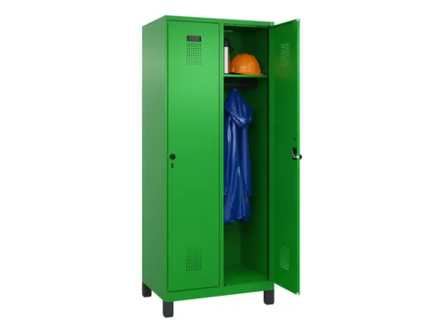 locker,HxBxD 1950x800x500mm,2vak,vak B 400mm,draaigrendel,voeten