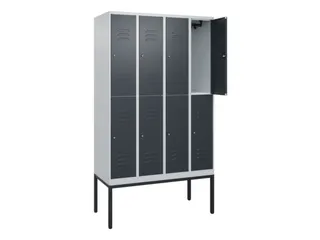 dubbeldekse locker,HxBxD 2120x1200x500mm,4x2vak.,vak B 300mm,cil.-slot - 2