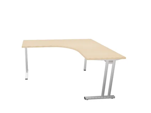 bureau in vrije vorm,HxBxD 740x1600x1400mm,vrije vorm,NE-esdoorn