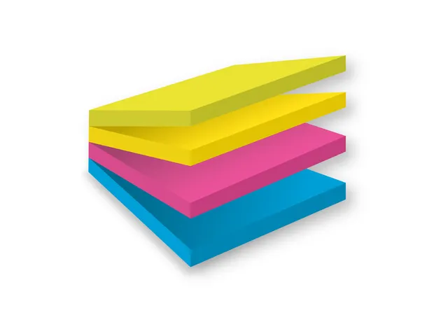 Memoblok Post-it 20148BYPG Super Sticky smart 76x76mm Rio Assorti