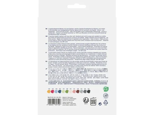Sketchmarker Faber-Castell Goldfaber etui 12 stuks op alcoholbasis