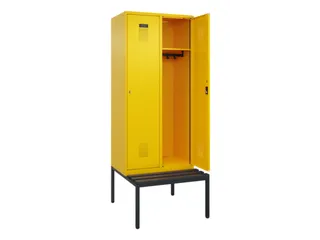 locker met bank,HxBxD 2120x800x815mm,2vak,vak B 400mm,cilinderslot - 1