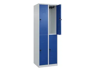 dubbeldekse locker,HxBxD 1850x600x500mm,2x2vak.,vak B 300mm - 2