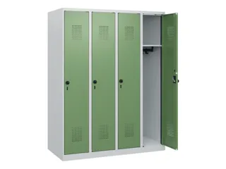 schoollocker,HxBxD 1530x1200x500mm,4vak,vak B 300mm,draaigrendel - 1