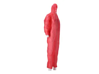 CMT Coverall met ritssluiting Non Woven PP Rood Maat 3XL doos 50 stuks - 3