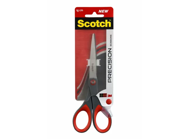 Schaar Scotch 18cm precision rood blister