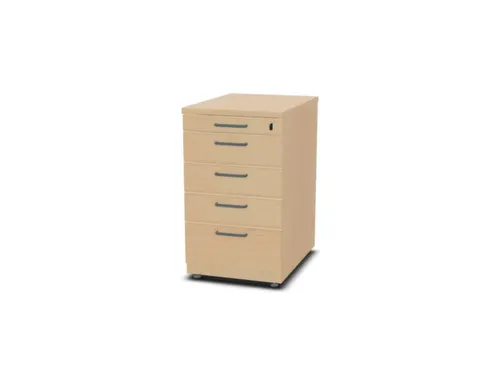 Staand Ladeblok 720x430x600mm 4 Laden 1 Materiaallade Ne-Esdoorn