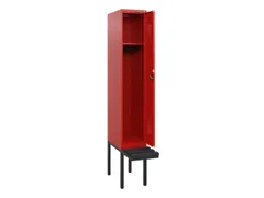 locker met bank,HxBxD 1950x300x815mm,1vak,vak B 300mm,cilinderslot