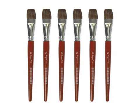 Penseel Kangaro Serie 121 plat Nr. 24 geitenhaar doos 6 stuks