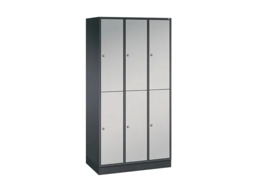 Dubbeldekse garderobekast,HxBxD 1950x920x500mm,3x2vak.,vak B 260mm
