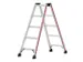 escabeau industriel,double face,2x5marches,Hauteur 0,65m,lisse L 1,28m
